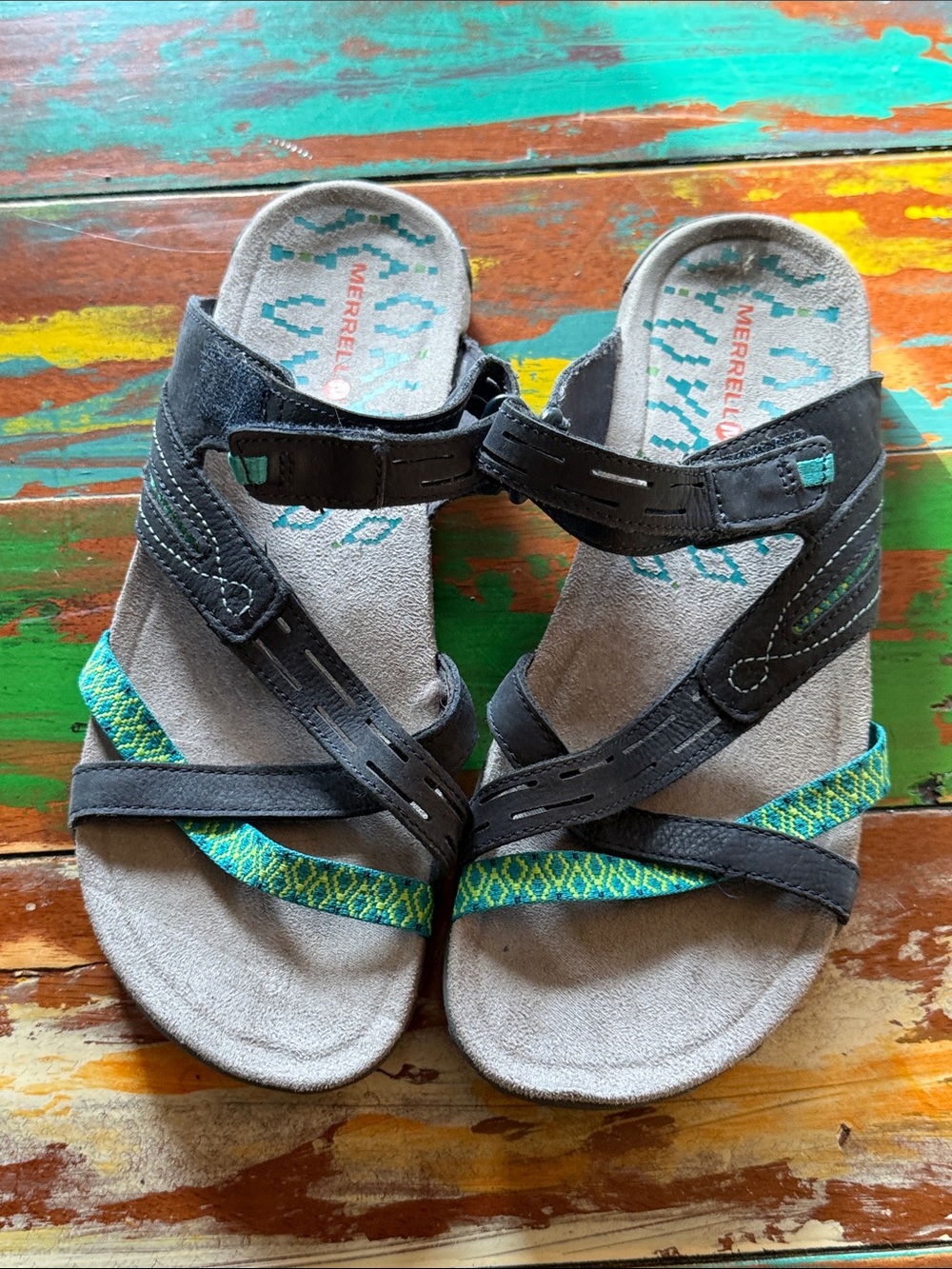 Merrell Terran Lattice II Navy Blue Strappy Sandals  Women's Size 7 - Picture 12 of 12